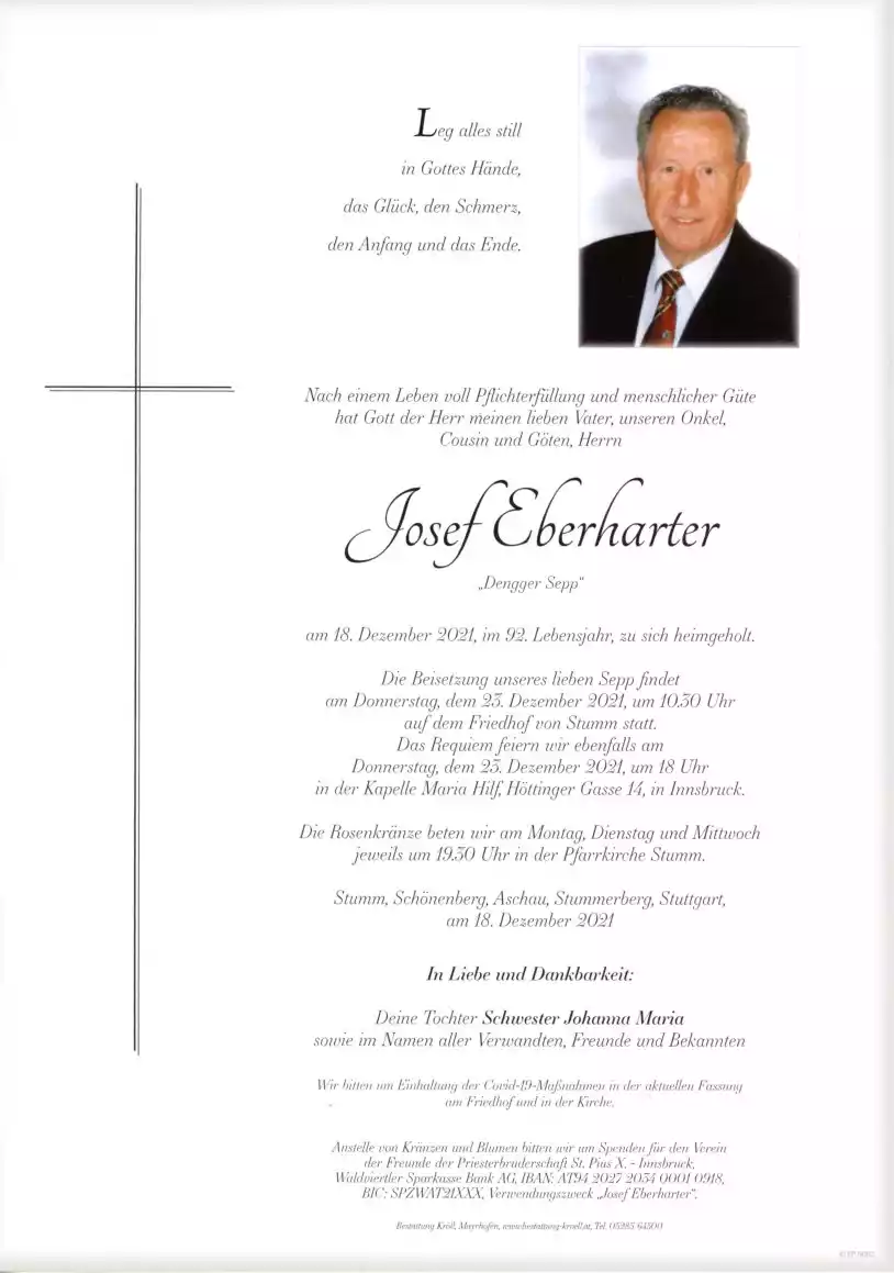 Parte von Josef Eberharter